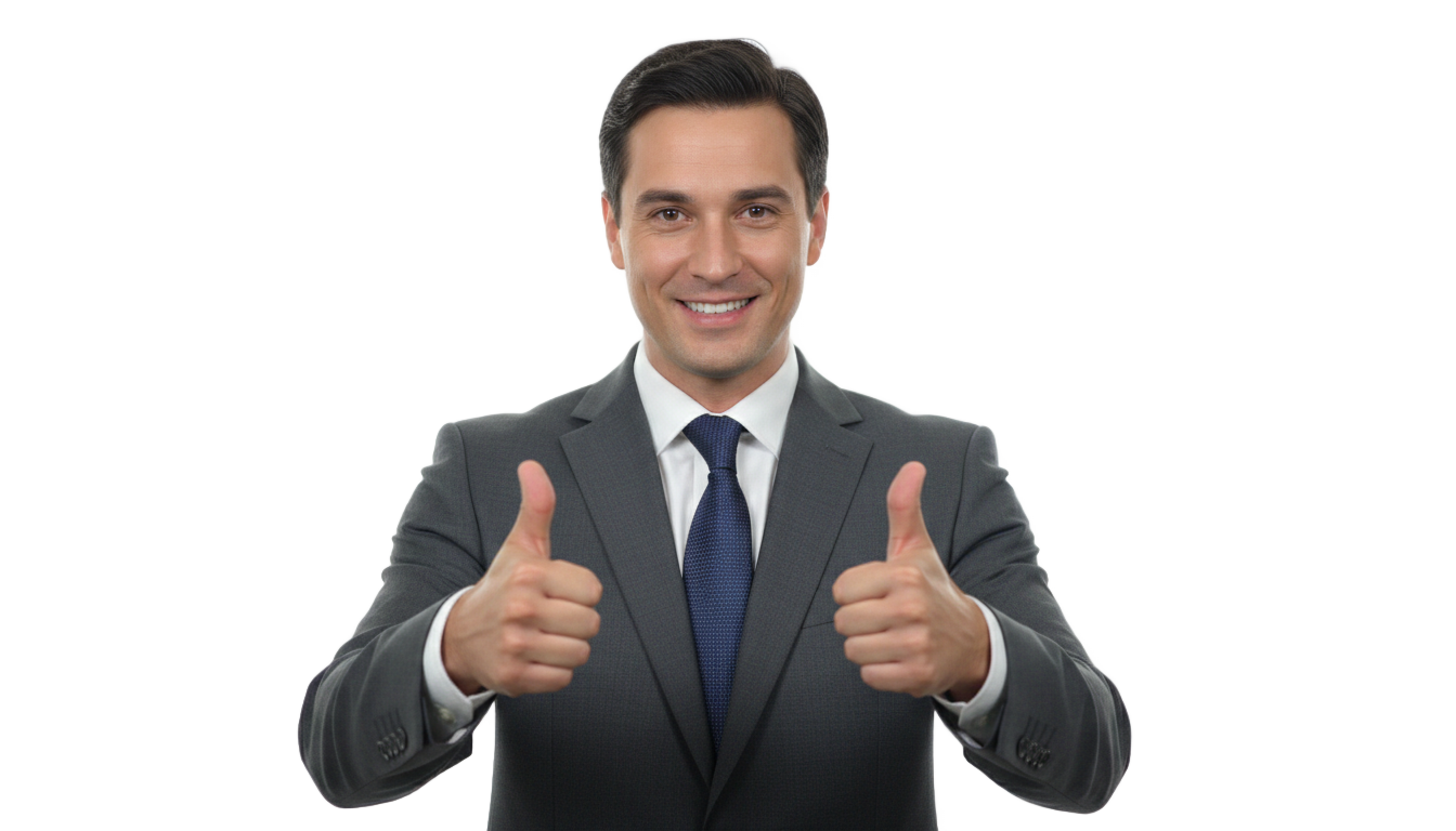 businessman thumbs up png PNG transparent background