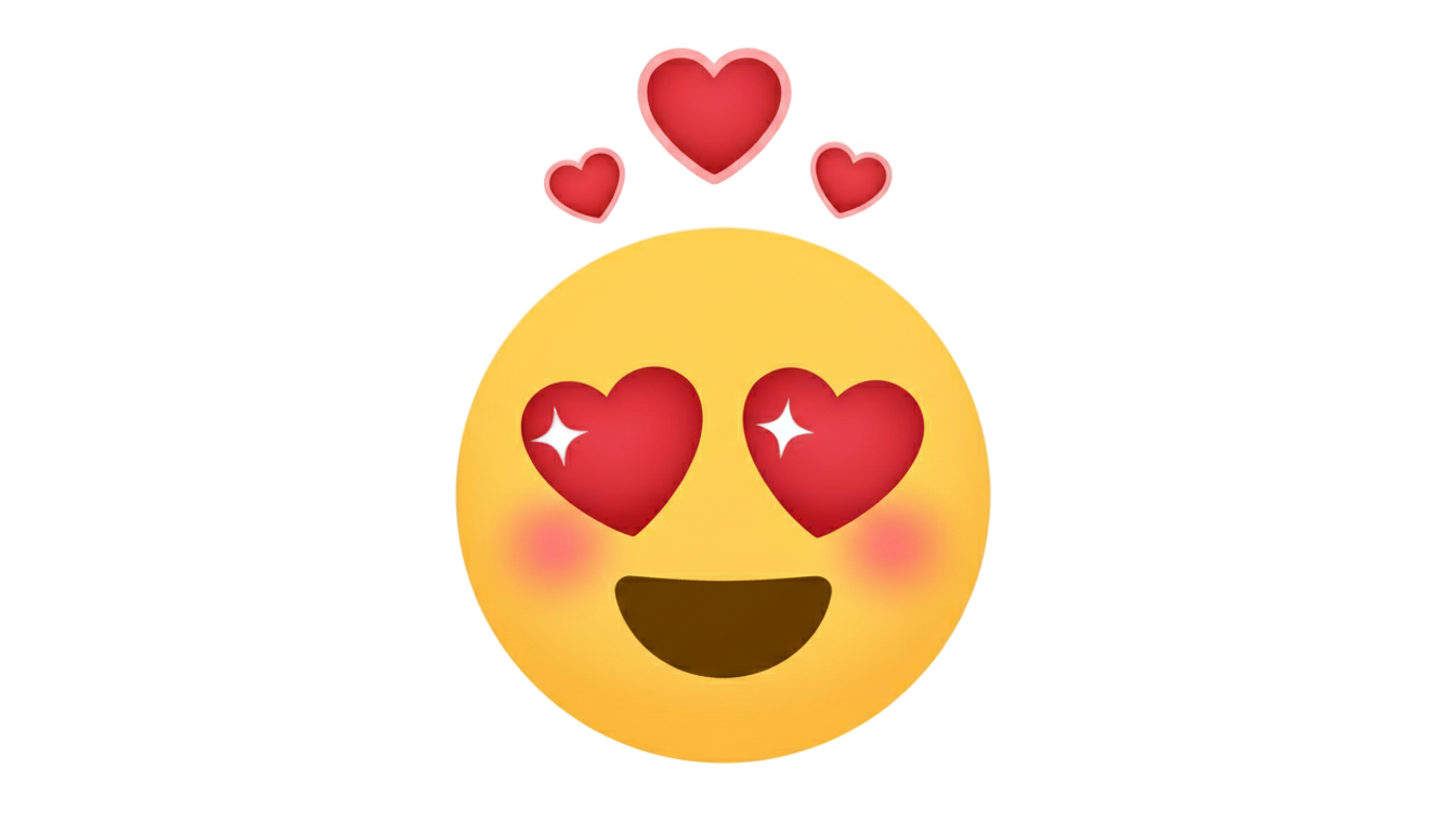 love face emoji png PNG transparent background