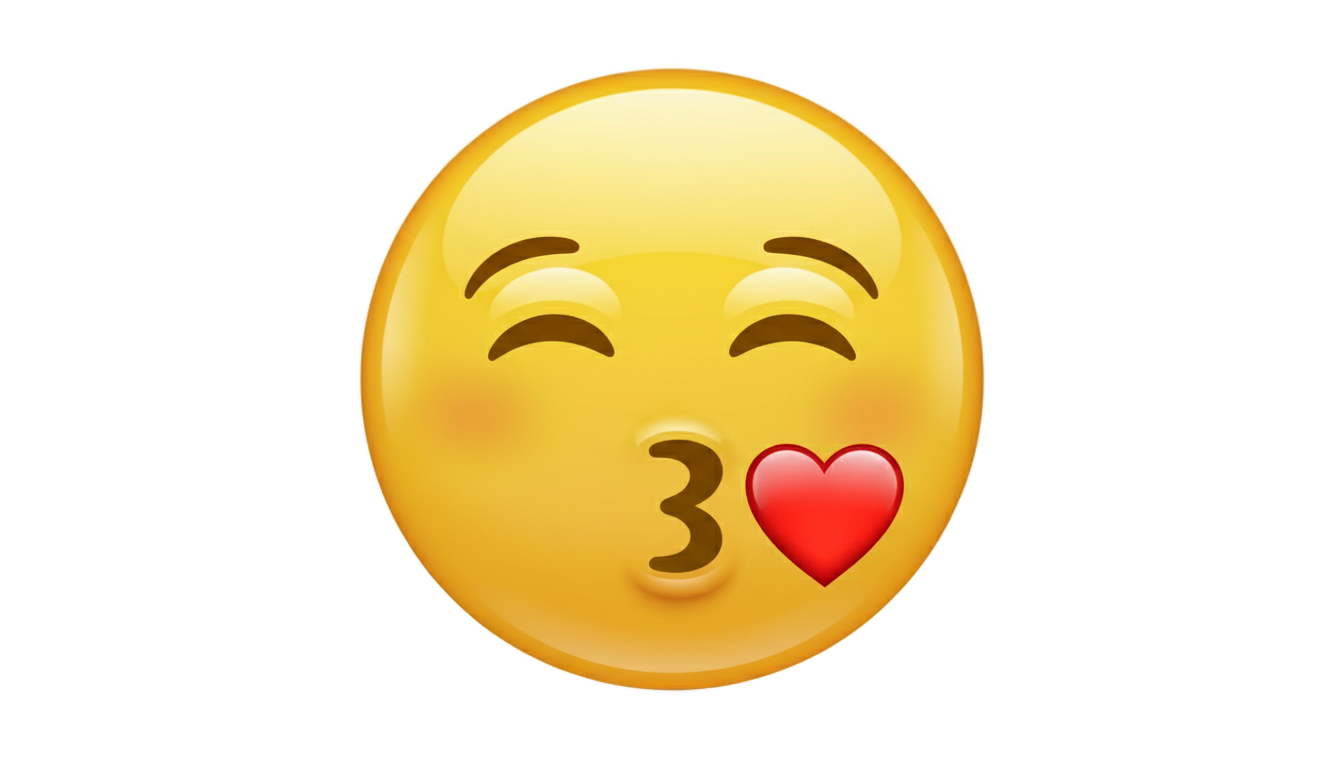 kiss smiley png PNG transparent background