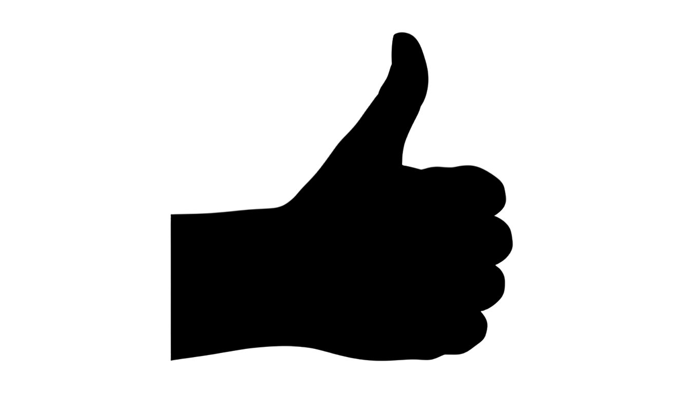 thumbs up silhouette png PNG transparent background