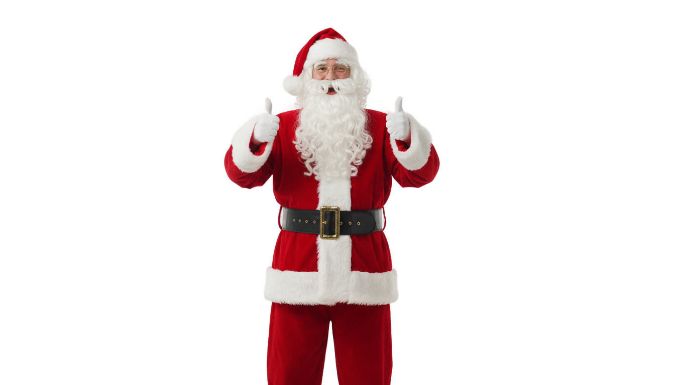 santa thumbs up png PNG transparent background