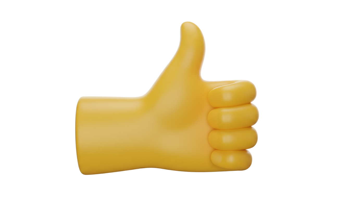 yellow thumbs up png PNG transparent background