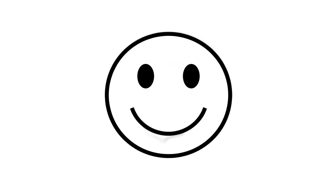 smiley face clipart black and white png PNG transparent background