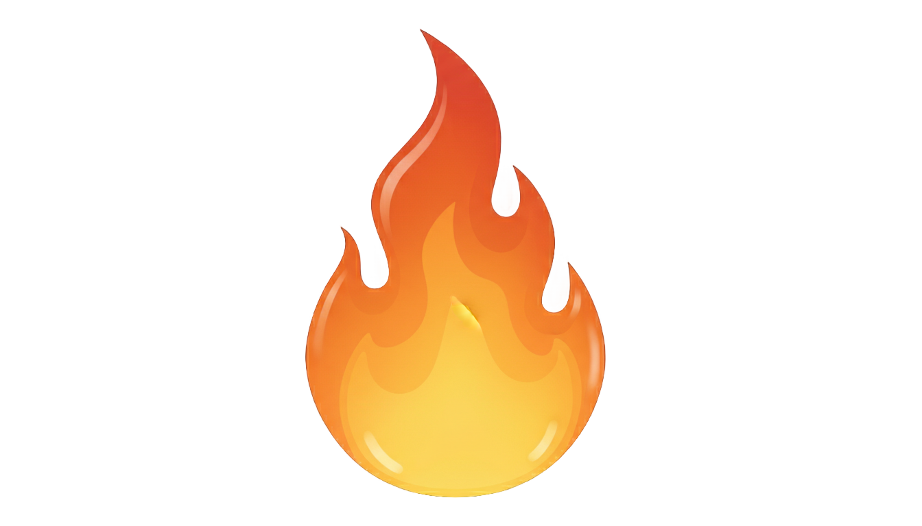 fire emoji ios png PNG transparent background