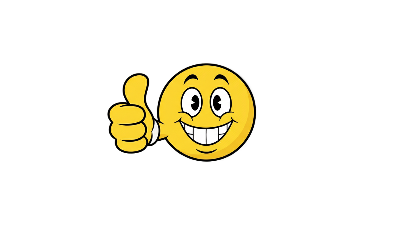 goofy thumbs up emoji png PNG transparent background