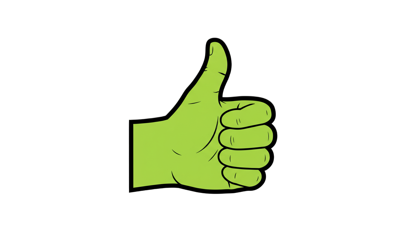 green thumbs up icon png PNG transparent background