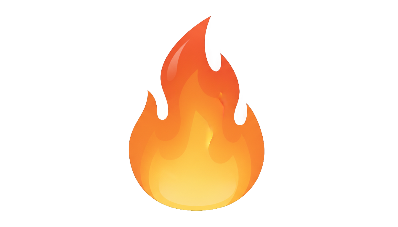 fire emoji ios png PNG transparent background