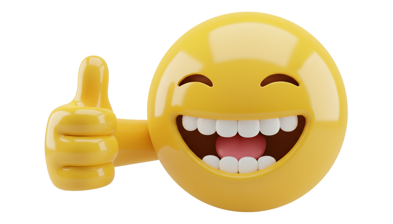 smiley thumbs up png PNG transparent background