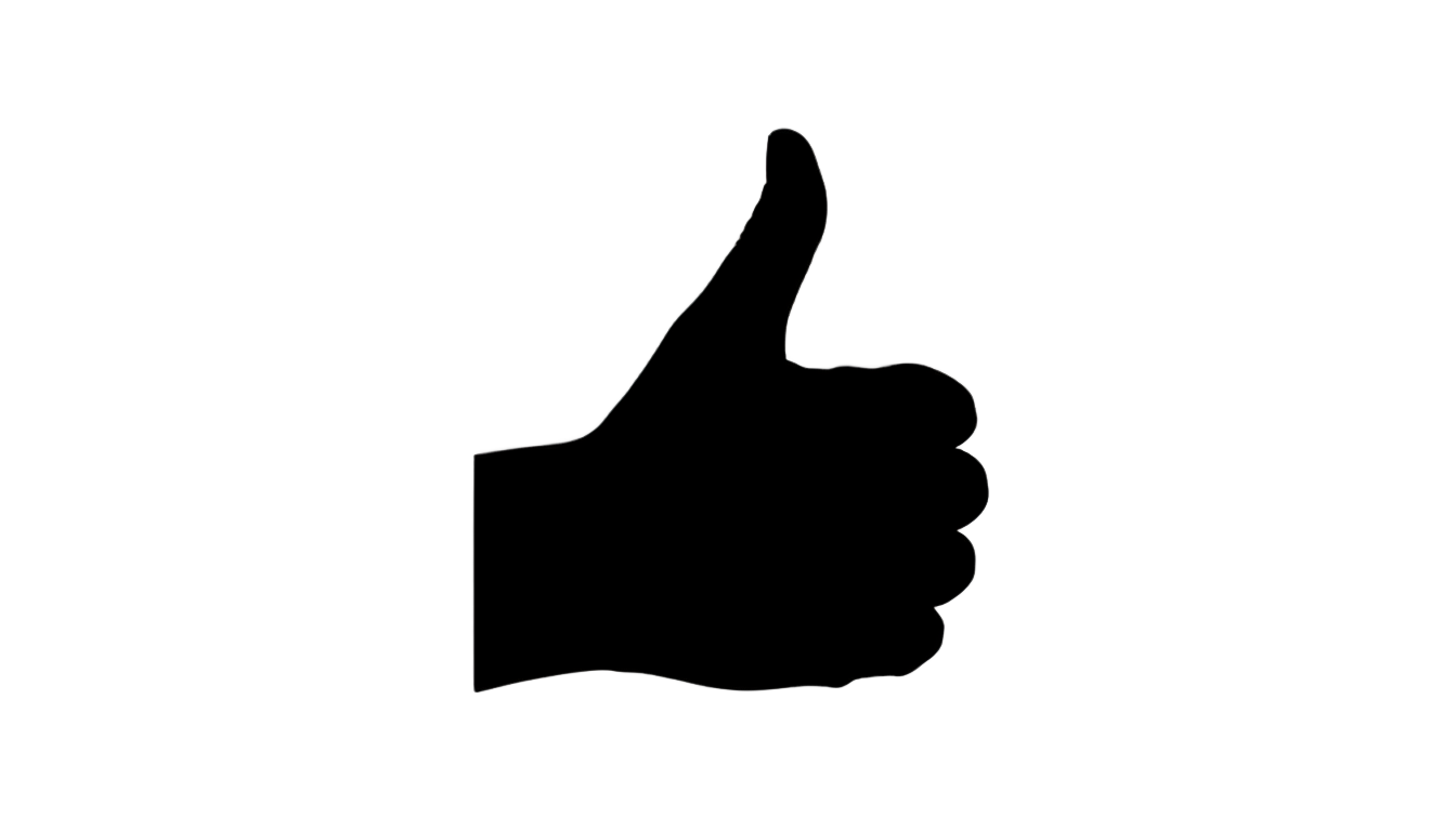 thumbs up silhouette png PNG transparent background