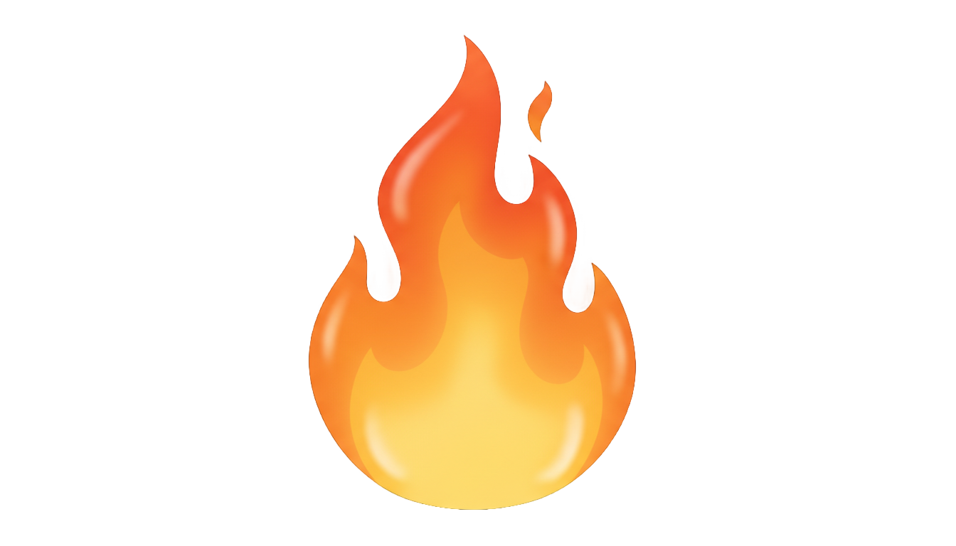 fire emoji ios png PNG transparent background