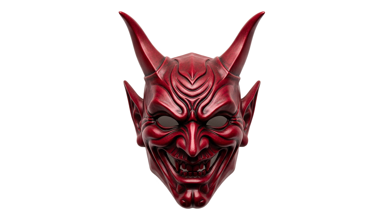 devil face mask png PNG transparent background