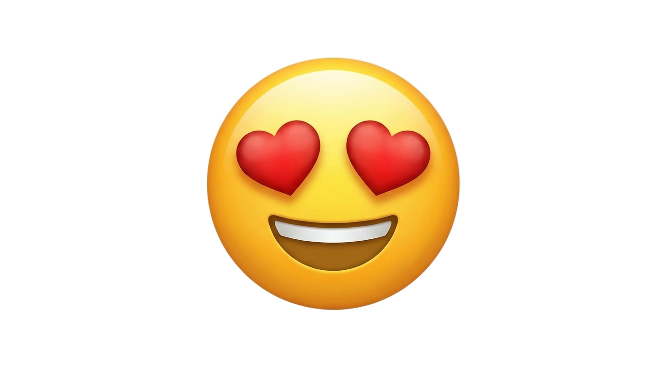 heart eyes emoji png ios PNG transparent background