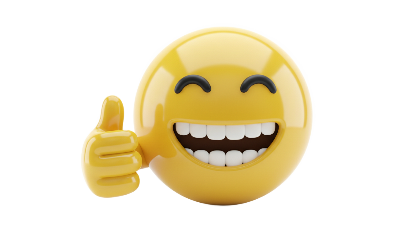 smile thumbs up emoji png PNG transparent background
