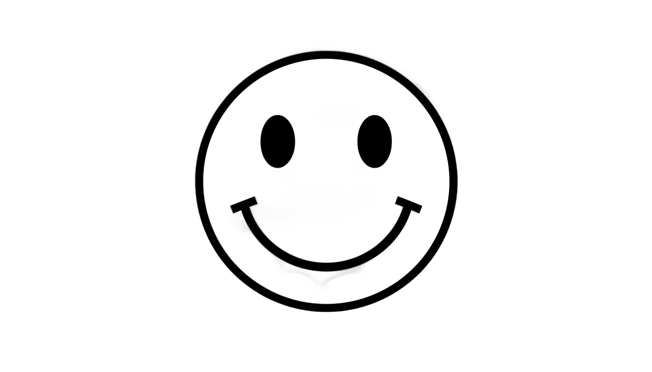 smiley face png black and white PNG transparent background