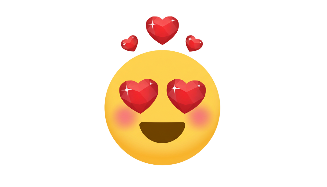 love face emoji png PNG transparent background