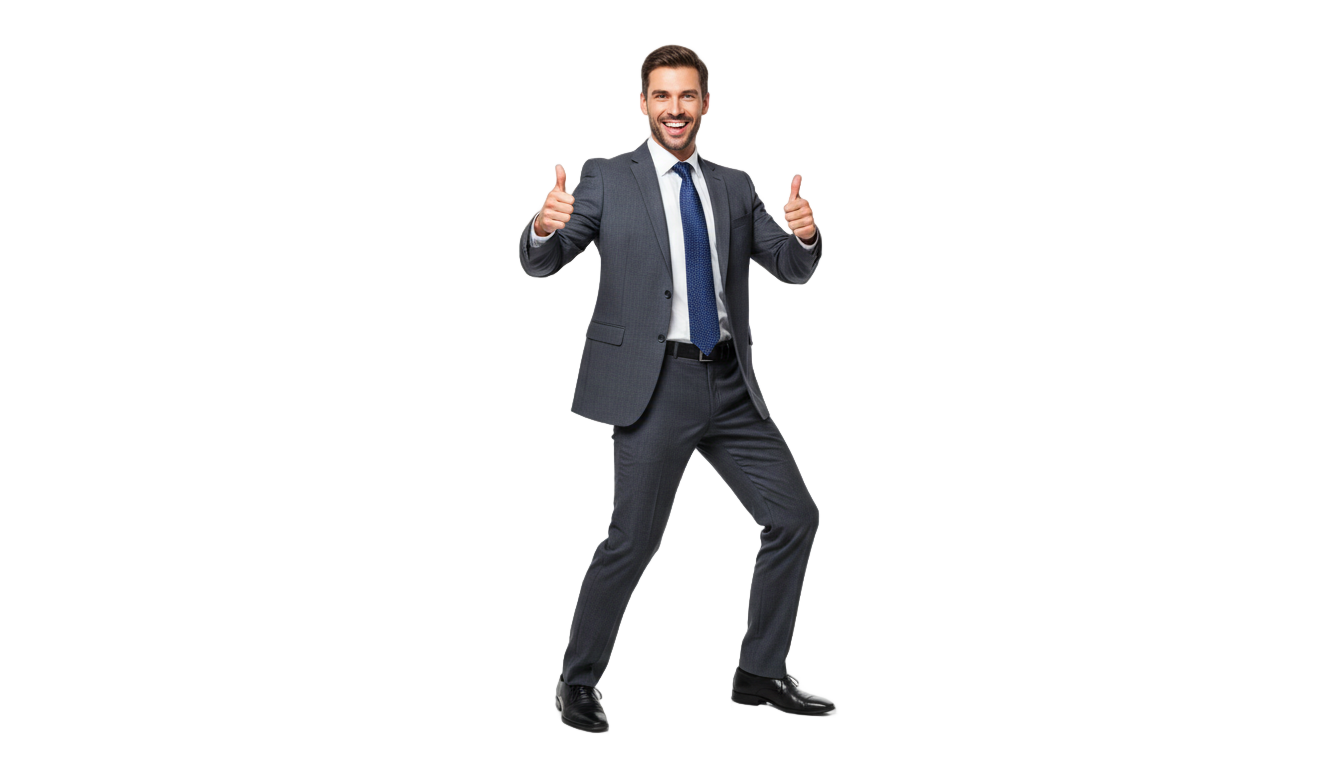 businessman thumbs up png PNG transparent background