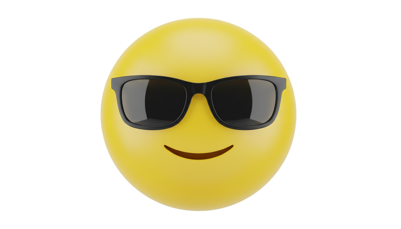 cool face emoji png PNG transparent background