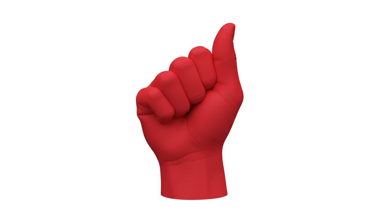 red thumbs up png PNG transparent background