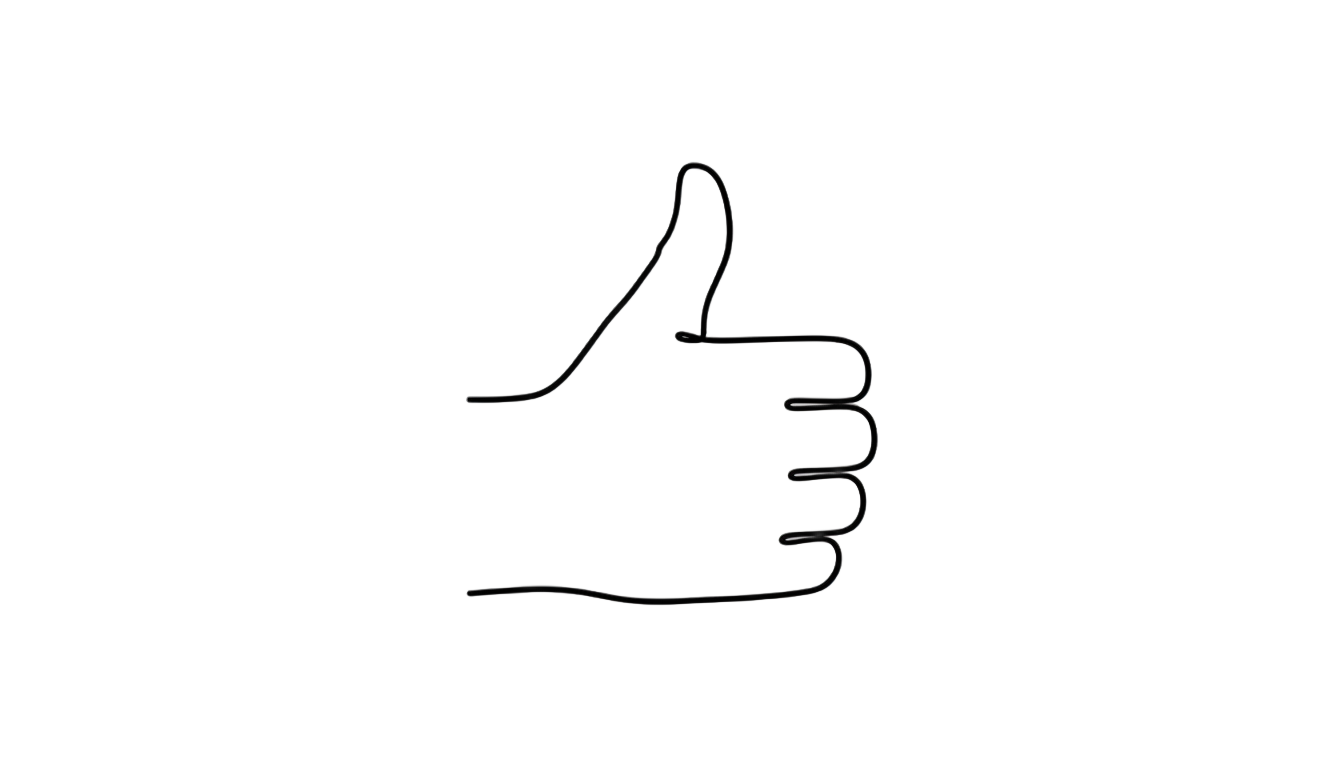 thumbs up outline png PNG transparent background