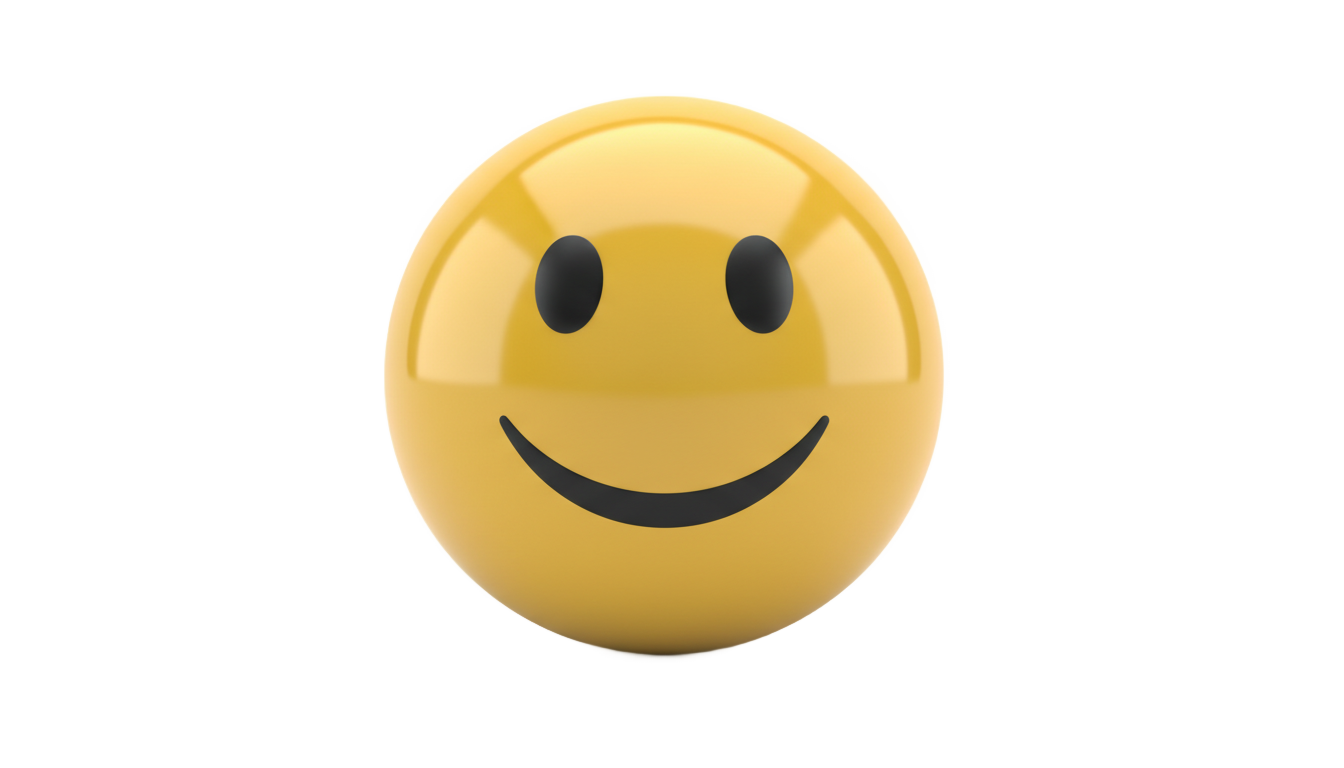 3d smiley emoji png PNG transparent background