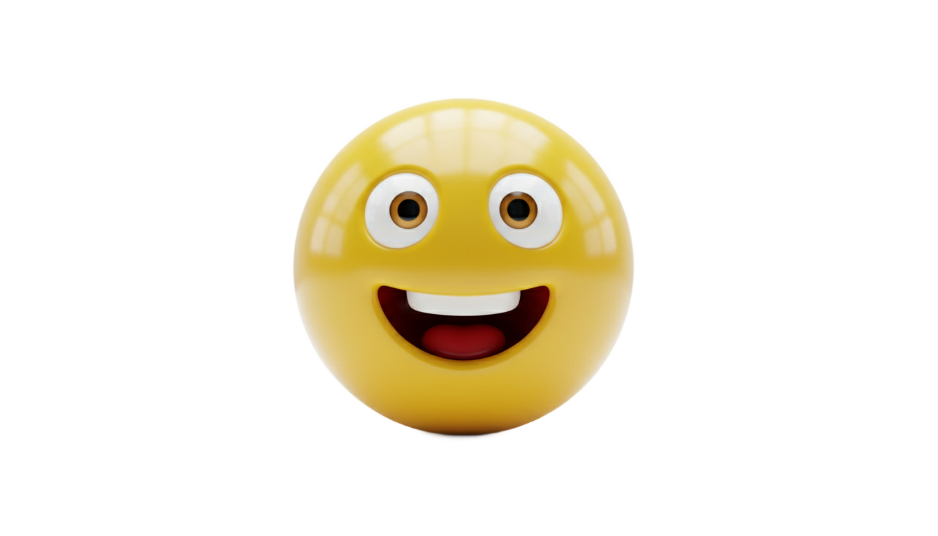 3d smiley face png PNG transparent background