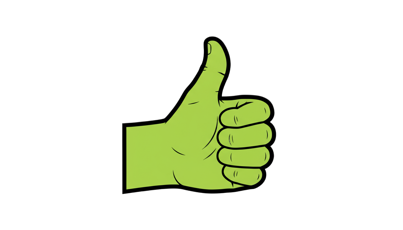 green thumbs up icon png PNG transparent background