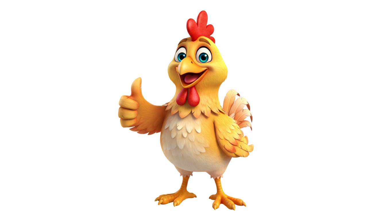 chicken thumbs up png PNG transparent background