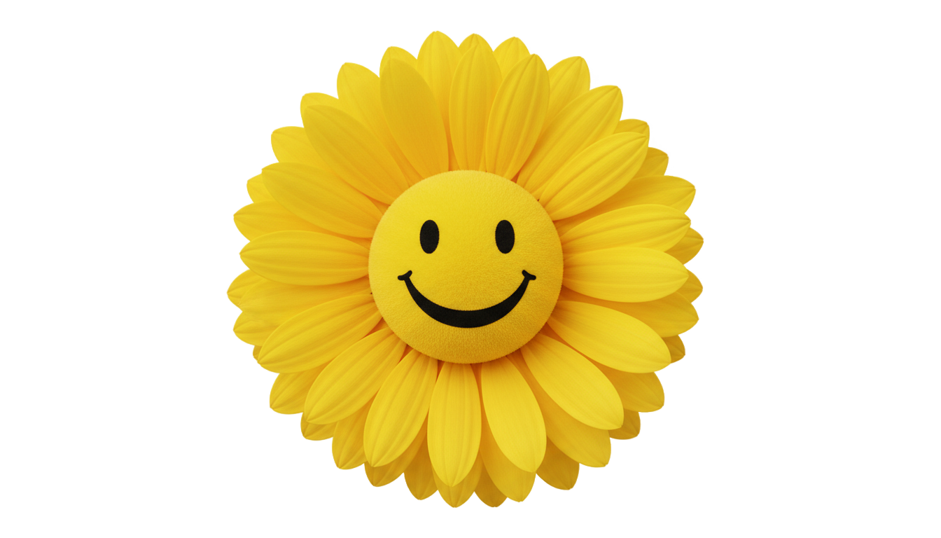 smiley flower png PNG transparent background