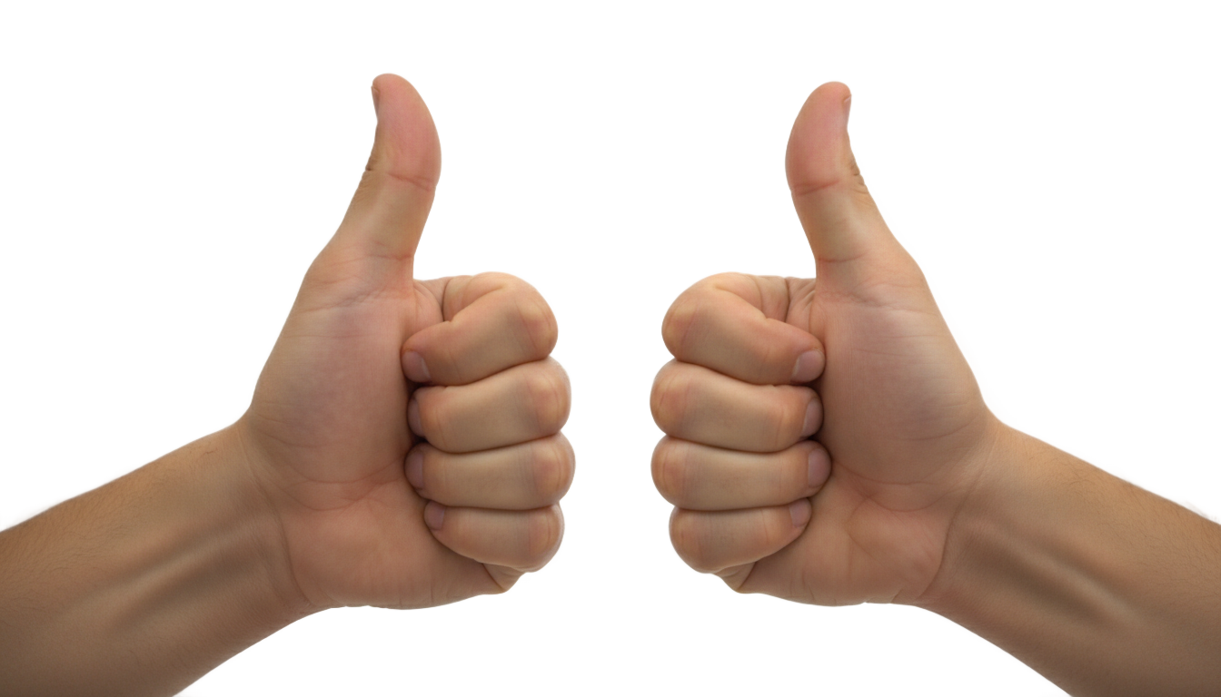 two thumbs up png PNG transparent background