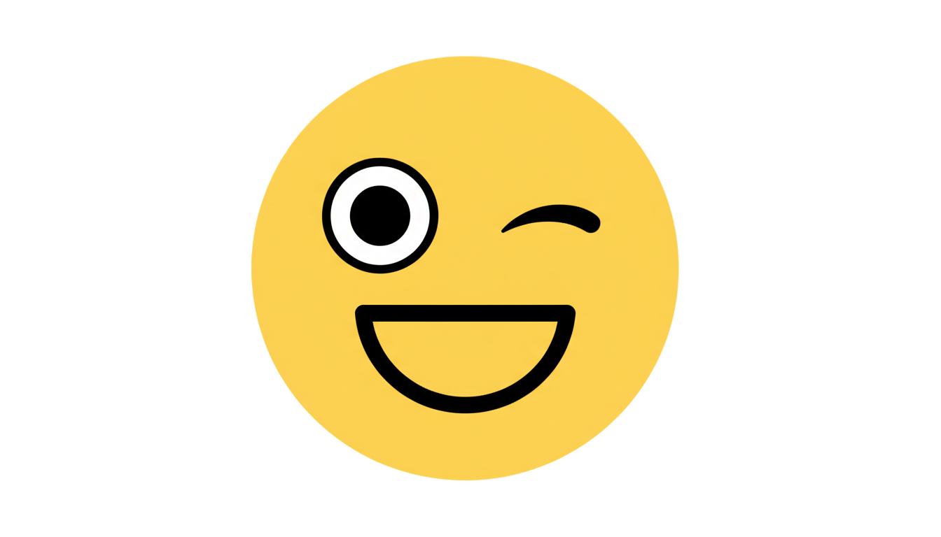 smiley clin d'oeil png PNG transparent background