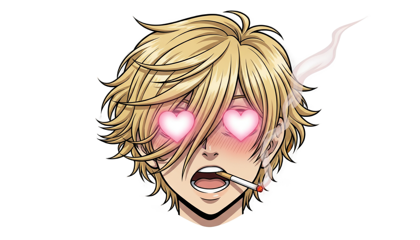 sanji heart eyes png PNG transparent background