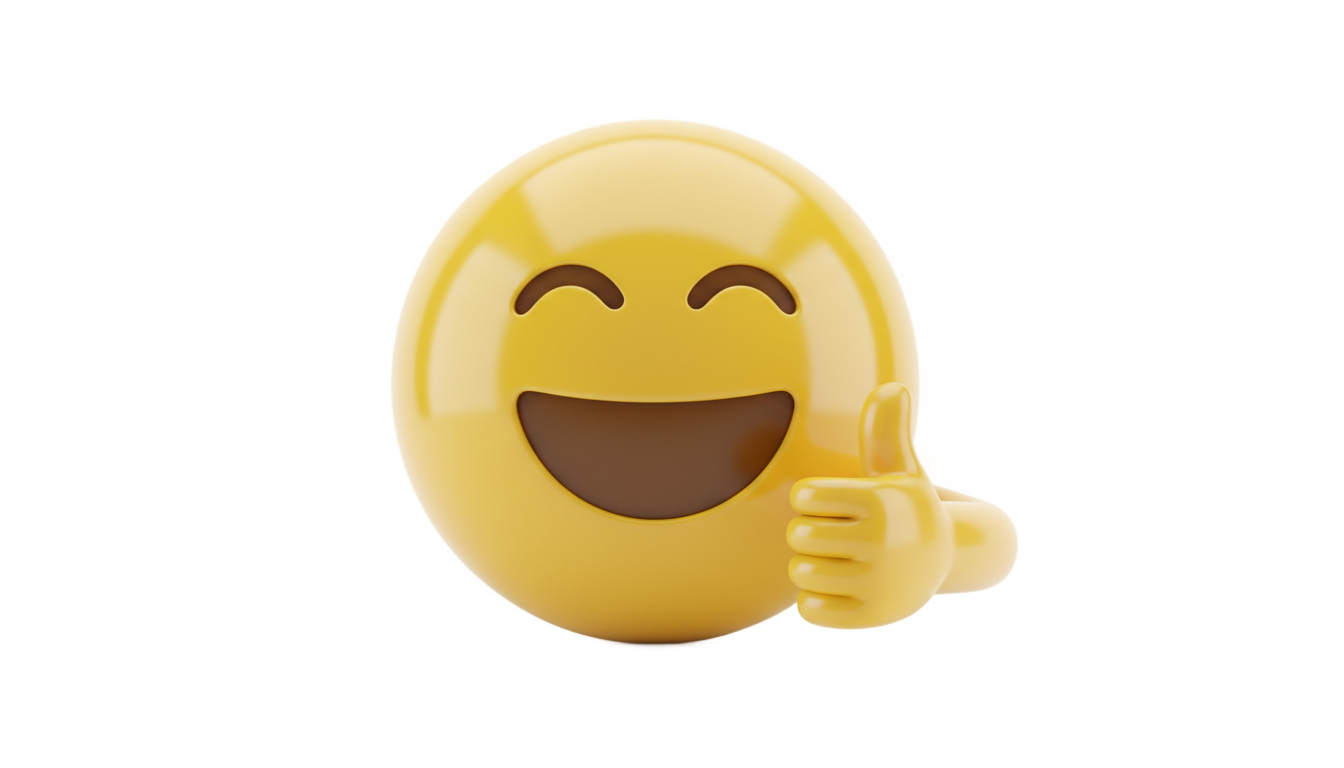 smile thumbs up emoji png PNG transparent background