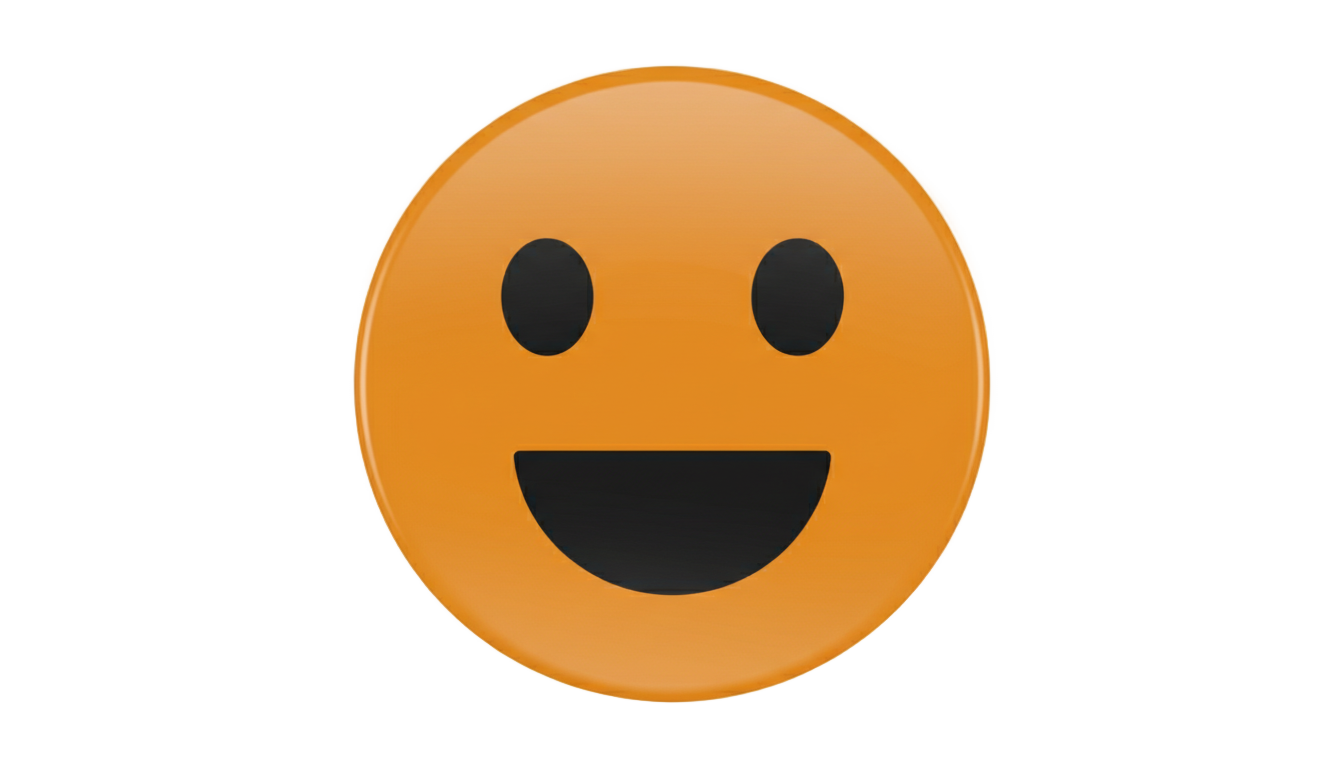 orange smiley face png PNG transparent background