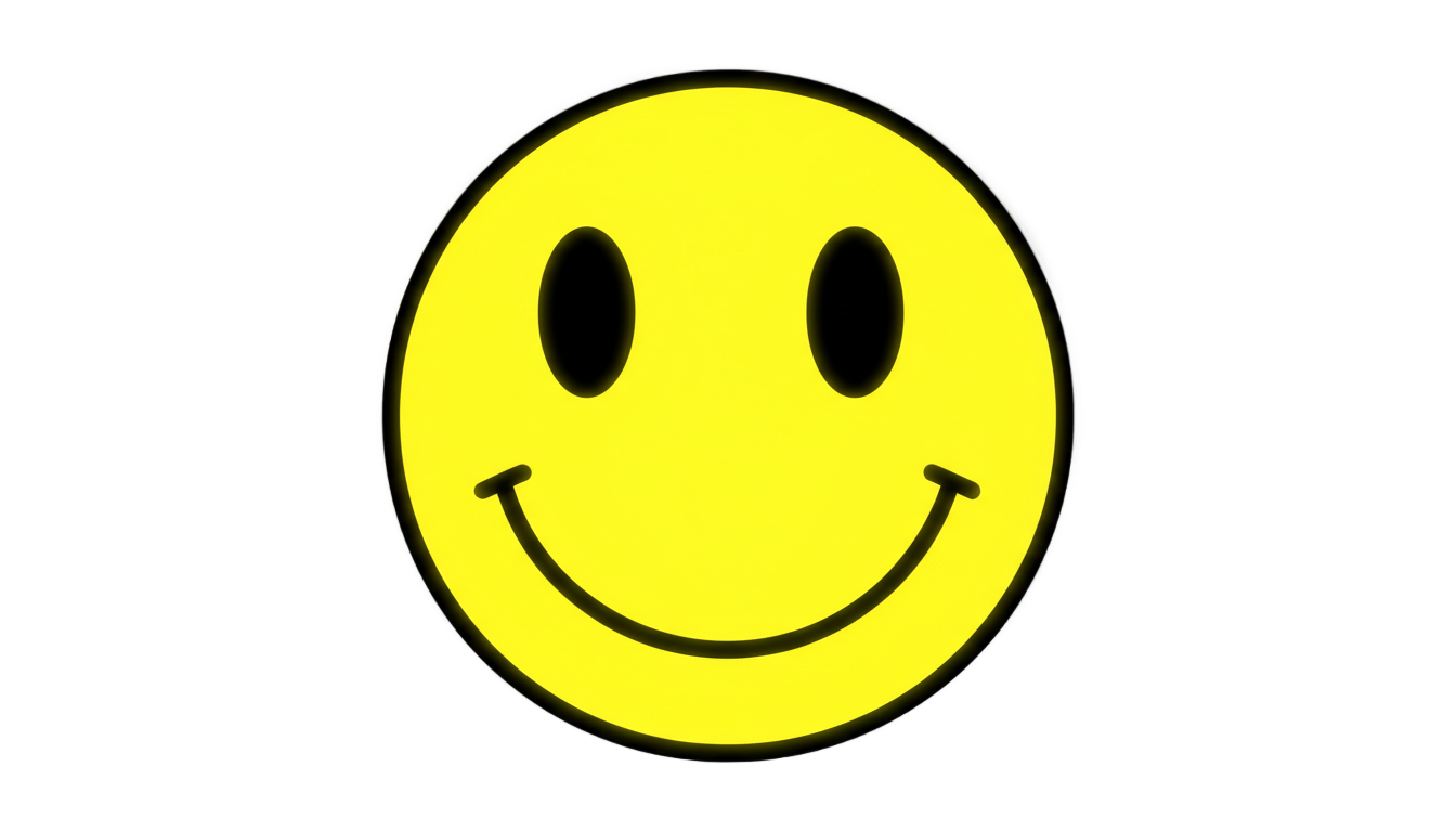 acid house smiley png PNG transparent background