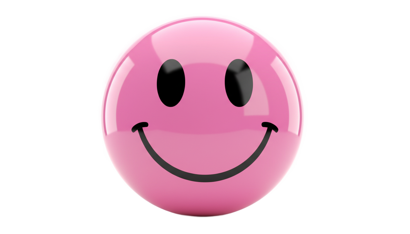 pink preppy smiley face png PNG transparent background
