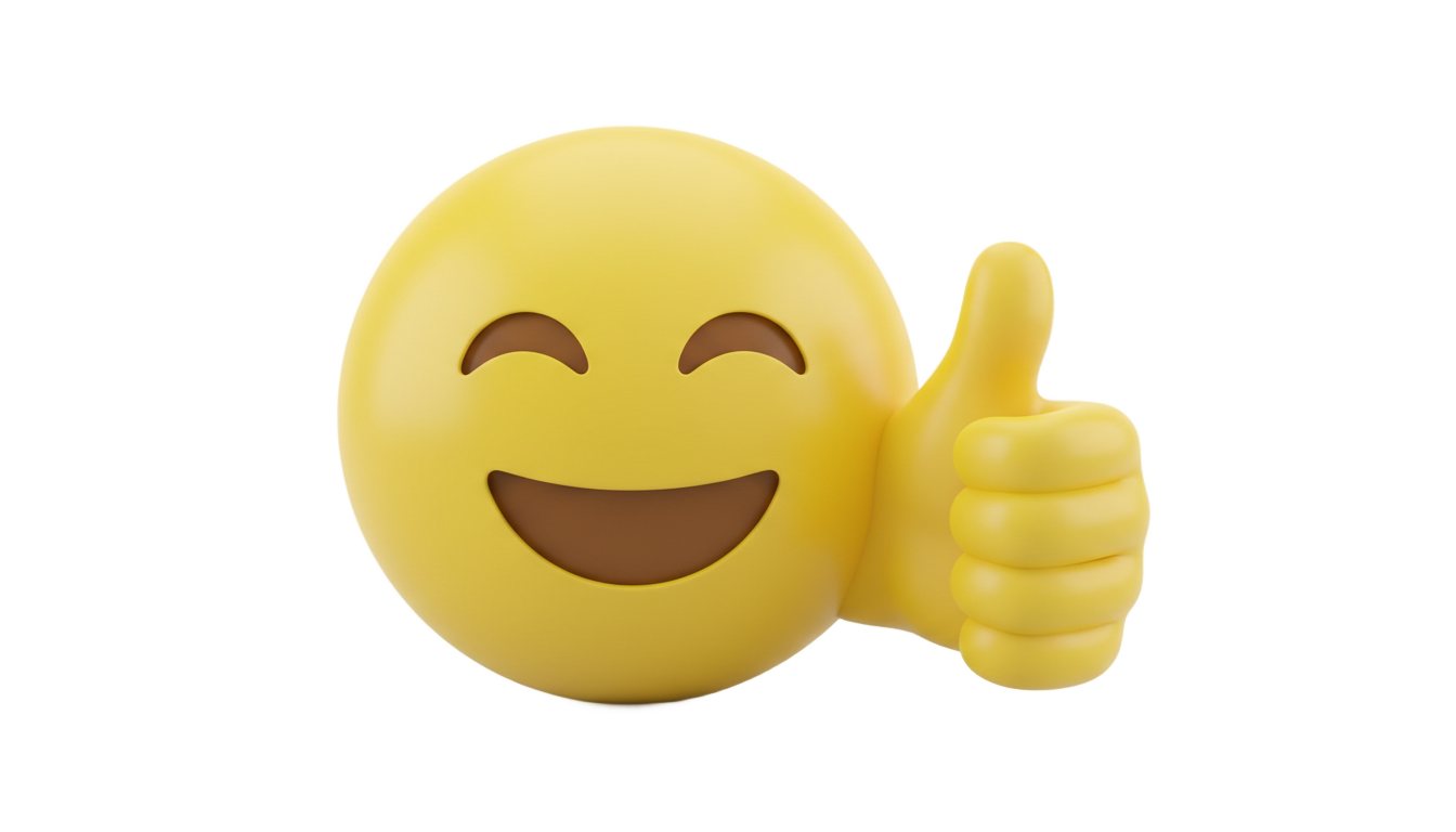 thumbs up smiley emoji png PNG transparent background