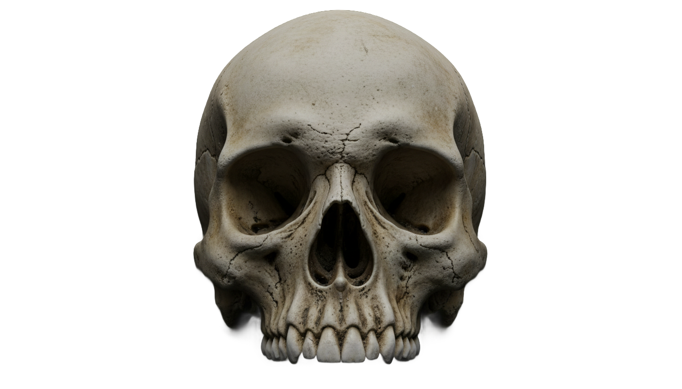 skull face png for edit green screen PNG transparent background