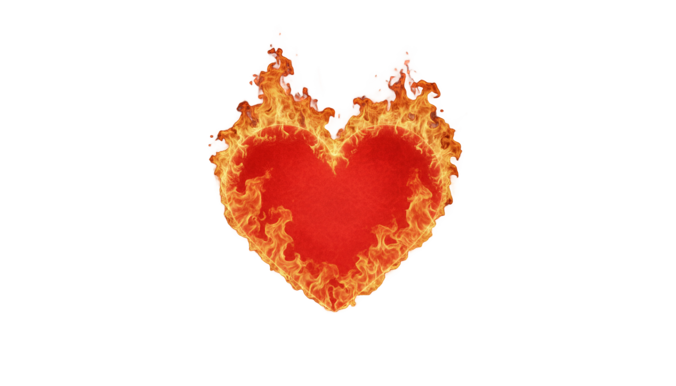 iphone fire heart emoji png PNG transparent background