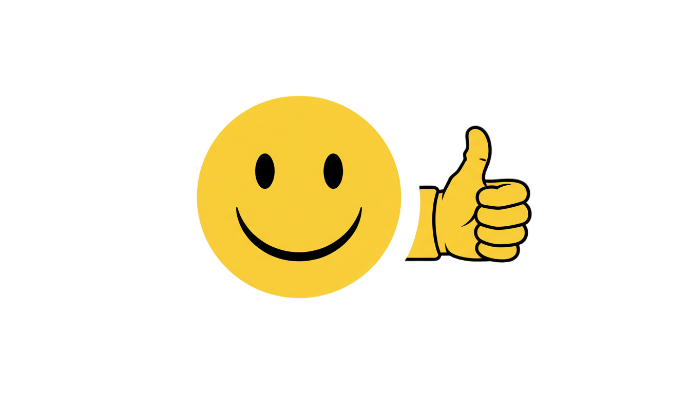 smiley face thumbs up meme png PNG transparent background