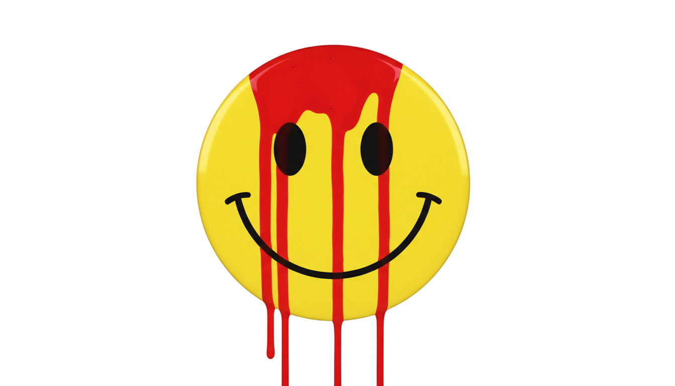 bloody smiley face png PNG transparent background