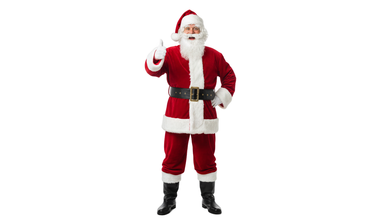 santa thumbs up png PNG transparent background
