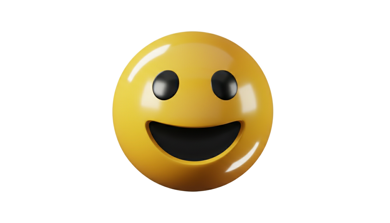 3d smiley face png PNG transparent background