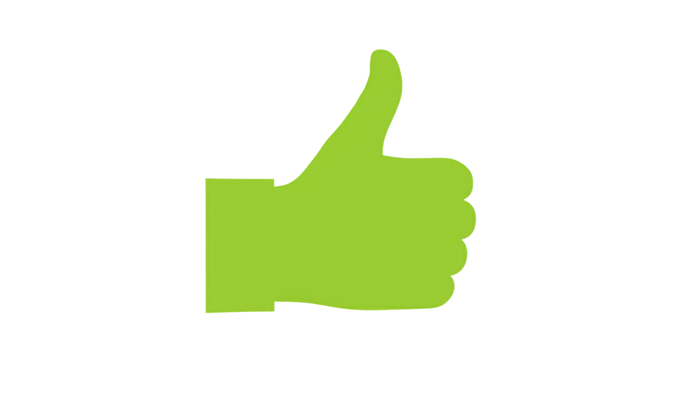 green thumbs up png PNG transparent background