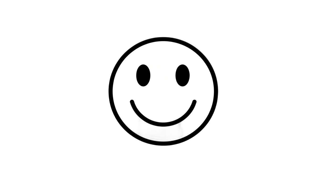 smiley face clipart black and white png PNG transparent background