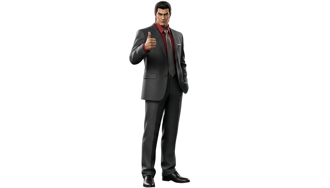 kiryu thumbs up png PNG transparent background