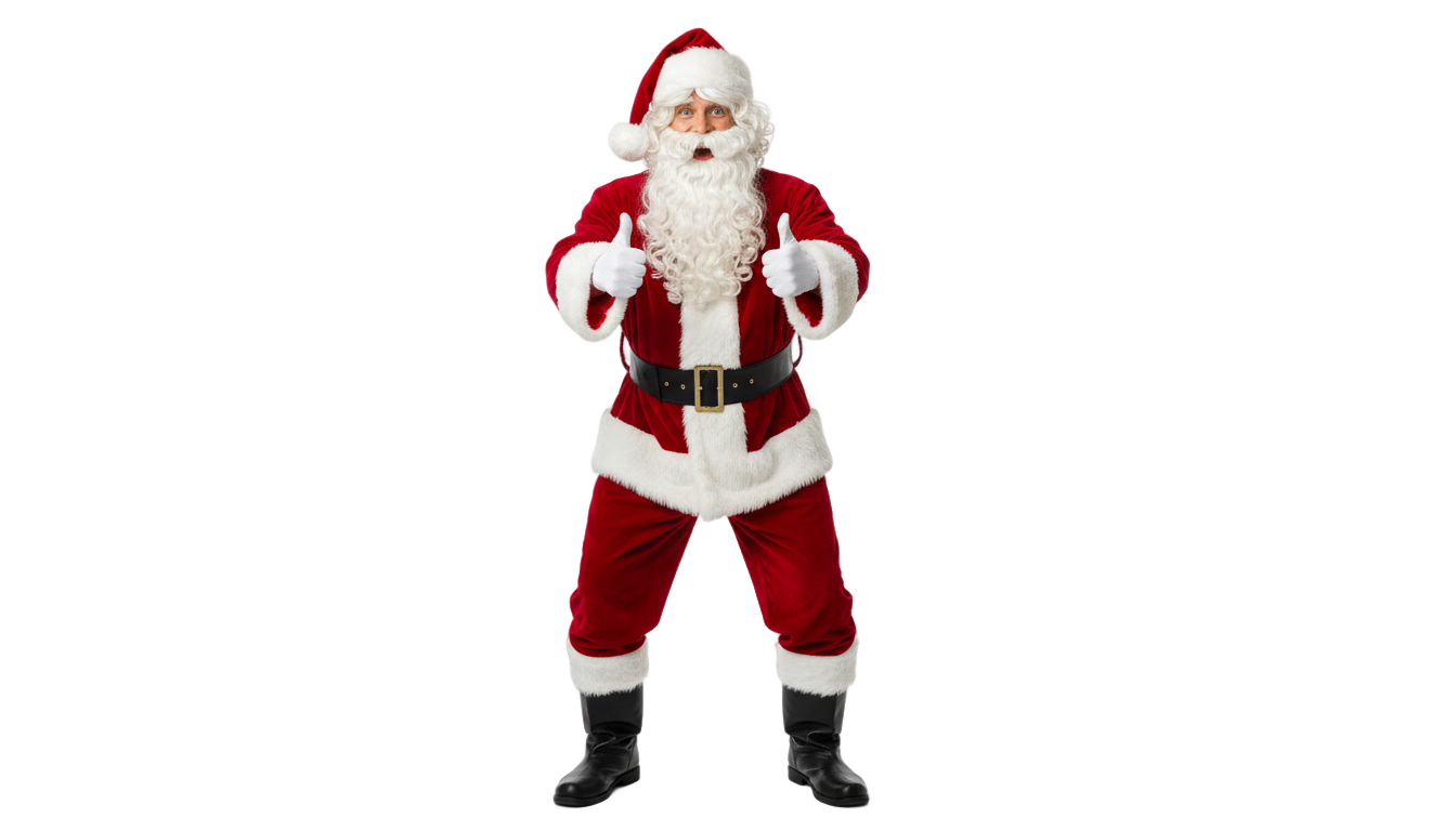 santa thumbs up png PNG transparent background