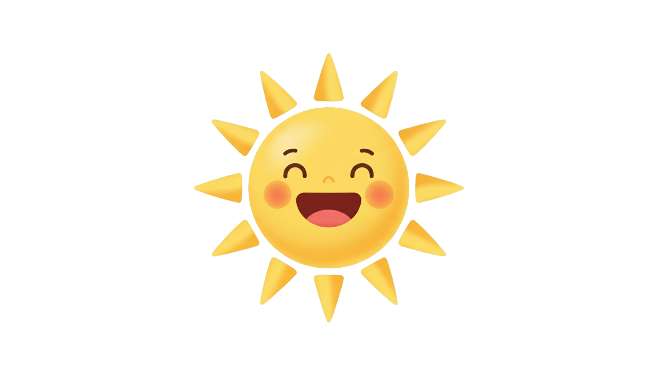 smiley sun png PNG transparent background