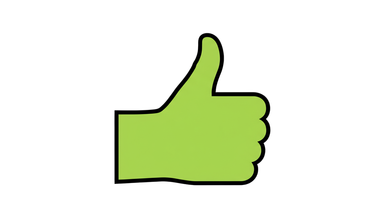 green thumbs up icon png PNG transparent background
