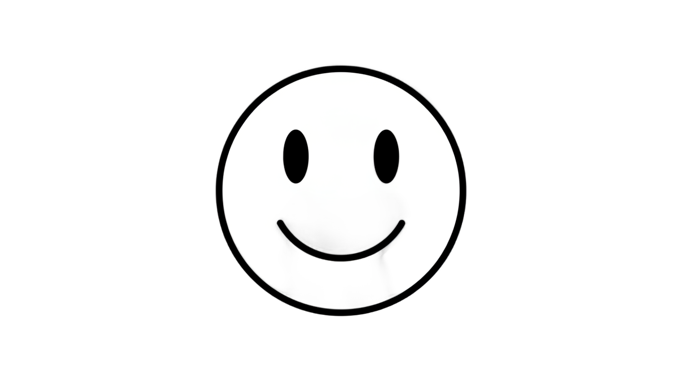 smiley emoji black and white png PNG transparent background