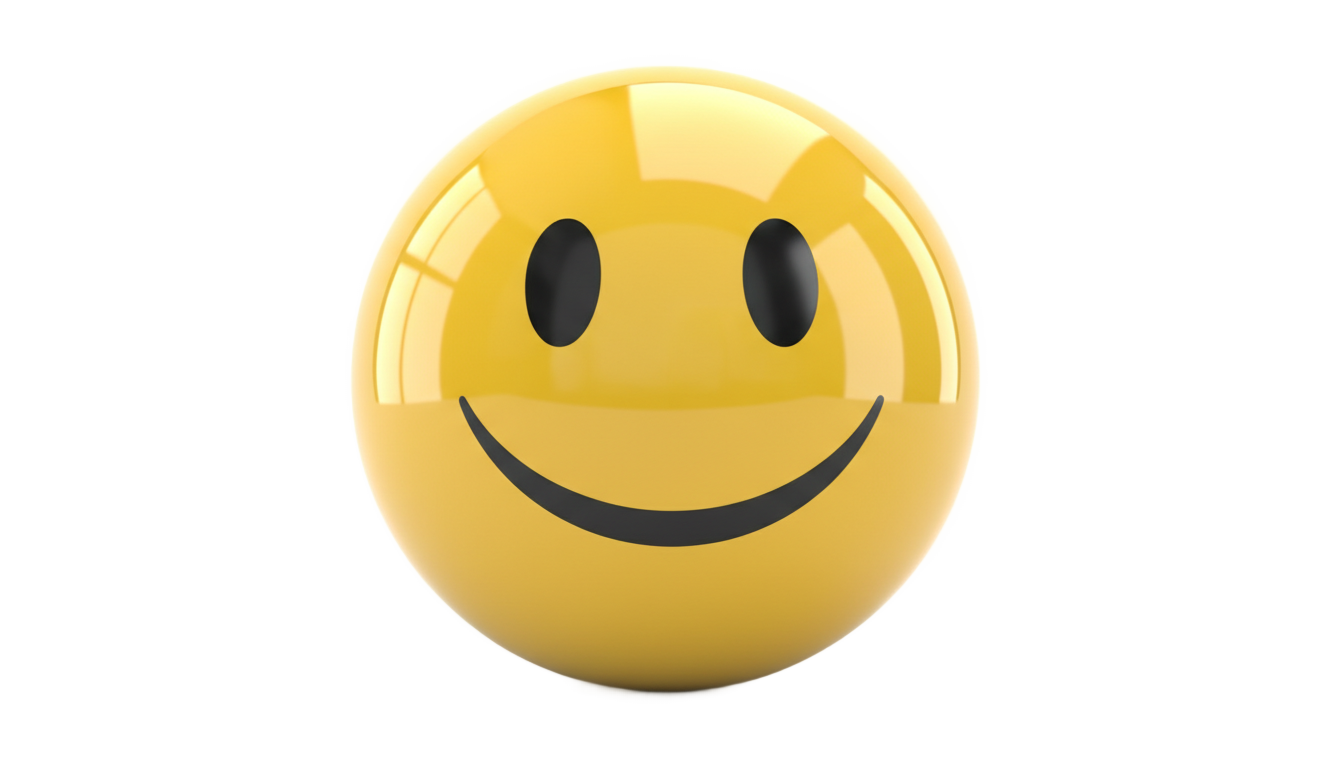 3d smiley emoji png PNG transparent background